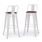 Lot de 2 tabourets de bar Josephine de 30 po en métal et bois à hauteur de comptoir - WyndenHall : Hauteur fixe