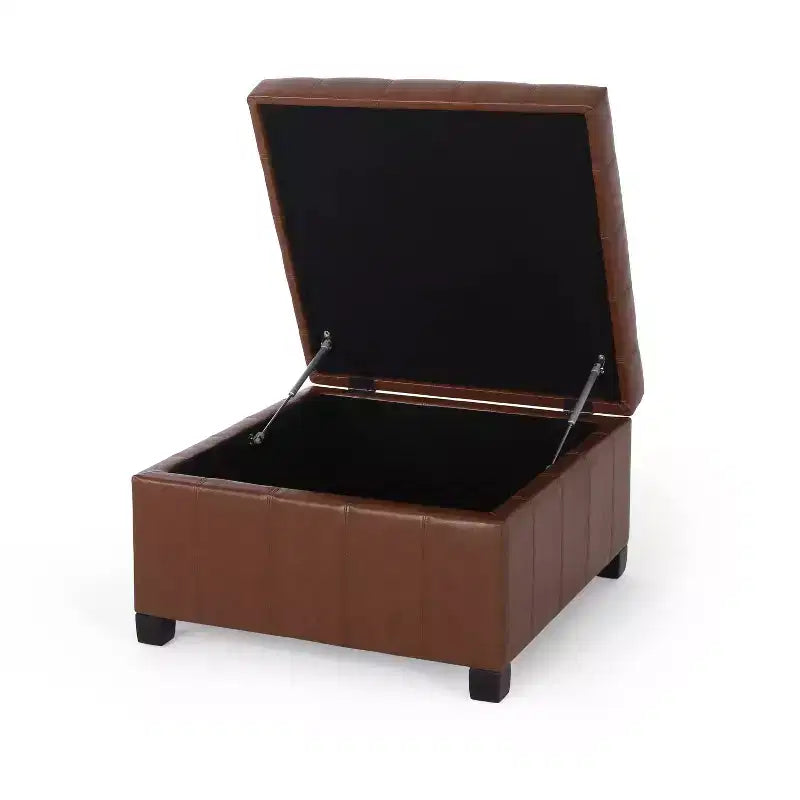 Christopher Knight Home Lismore Pouf de rangement en similicuir