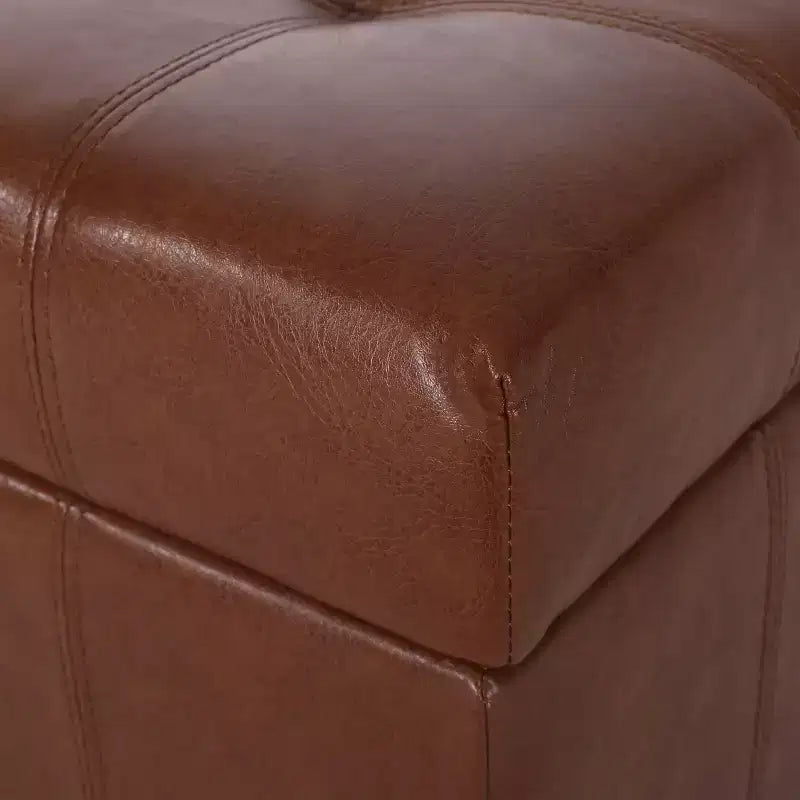 Christopher Knight Home Lismore Pouf de rangement en similicuir