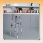 Tabouret en acier avec dossier collection Felix Hampden Furnishings 32-39 po