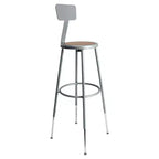 Tabouret en acier avec dossier collection Felix Hampden Furnishings 32-39 po
