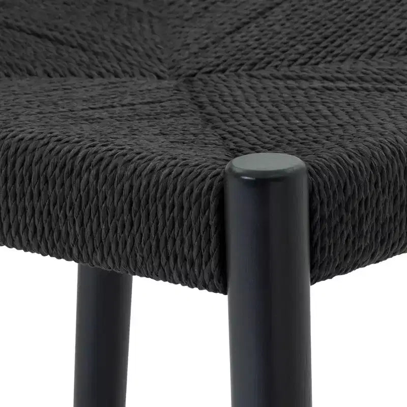 Armen Living – Lot de 2 chaises de salle à manger Erie en corde de papier tressée et bois
