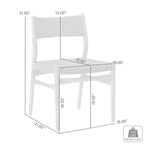 Armen Living – Lot de 2 chaises de salle à manger Erie en corde de papier tressée et bois