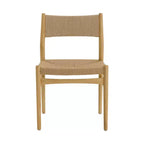 Armen Living – Lot de 2 chaises de salle à manger Erie en corde de papier tressée et bois