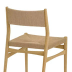 Armen Living – Lot de 2 chaises de salle à manger Erie en corde de papier tressée et bois
