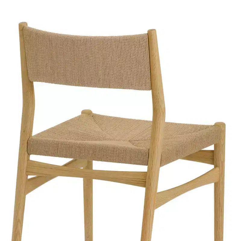 Armen Living – Lot de 2 chaises de salle à manger Erie en corde de papier tressée et bois