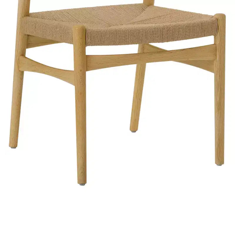 Armen Living – Lot de 2 chaises de salle à manger Erie en corde de papier tressée et bois