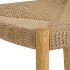 Armen Living – Lot de 2 chaises de salle à manger Erie en corde de papier tressée et bois