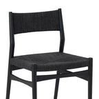 Armen Living – Lot de 2 chaises de salle à manger Erie en corde de papier tressée et bois