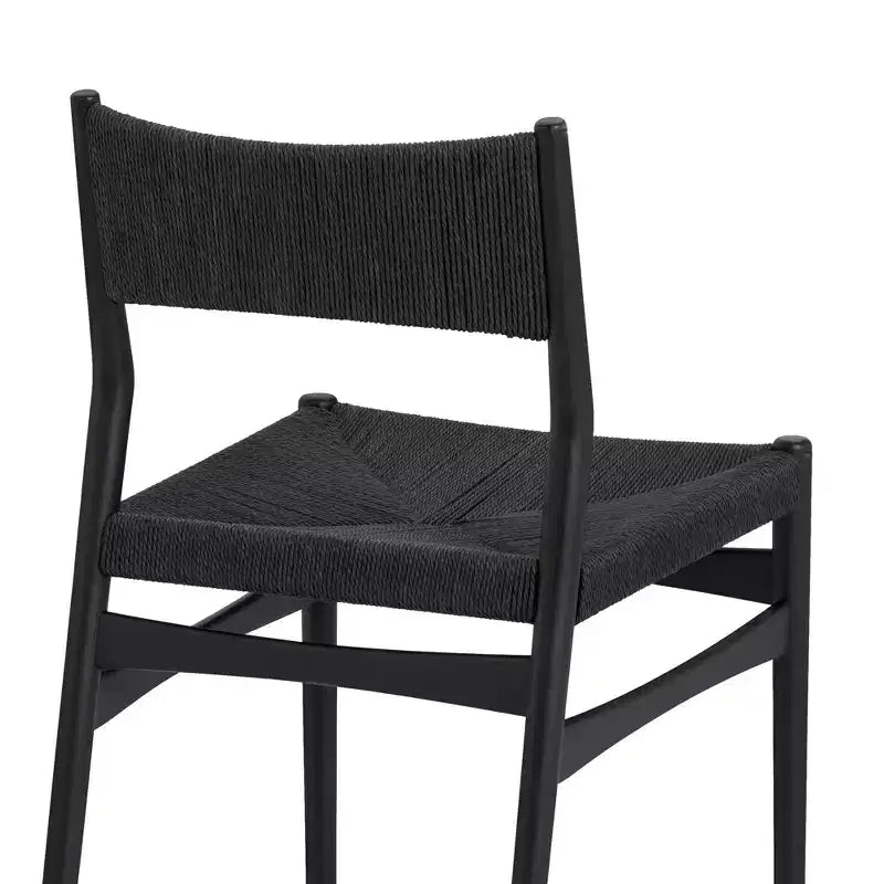 Armen Living – Lot de 2 chaises de salle à manger Erie en corde de papier tressée et bois