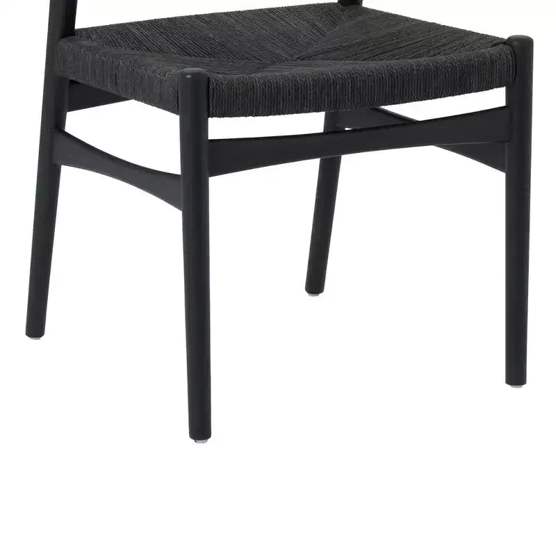 Armen Living – Lot de 2 chaises de salle à manger Erie en corde de papier tressée et bois