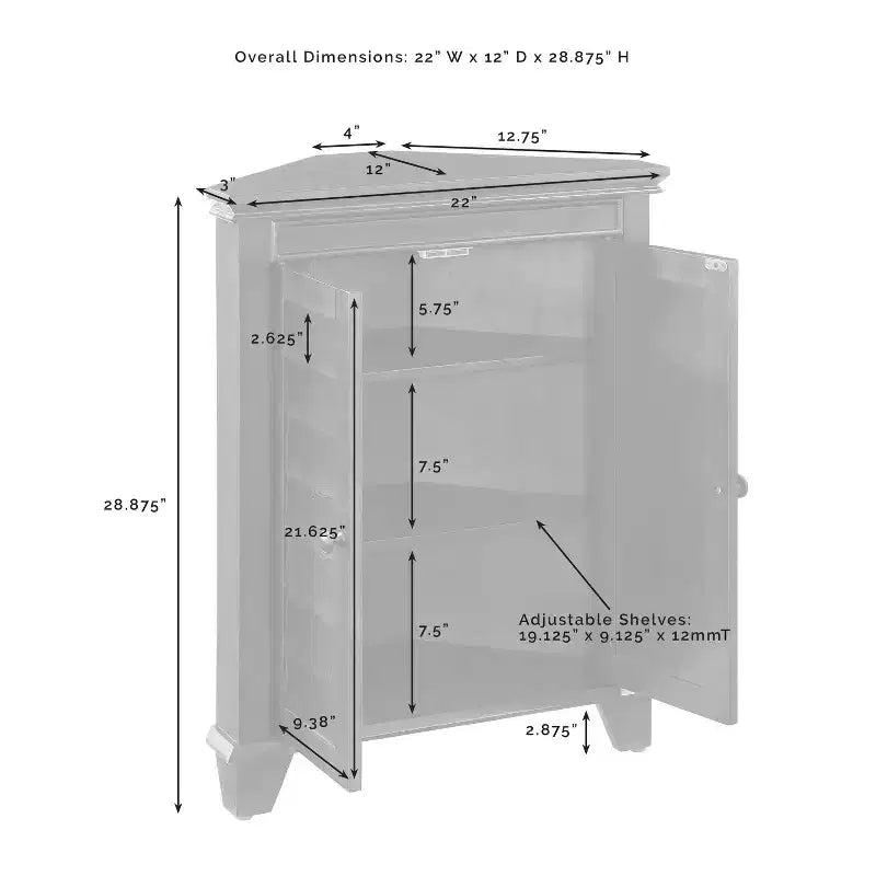 Meuble de rangement d'angle Lydia de Crosley
