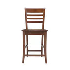 International Concepts Tabouret de bar à hauteur de comptoir 24 po Roma en bois massif, expresso