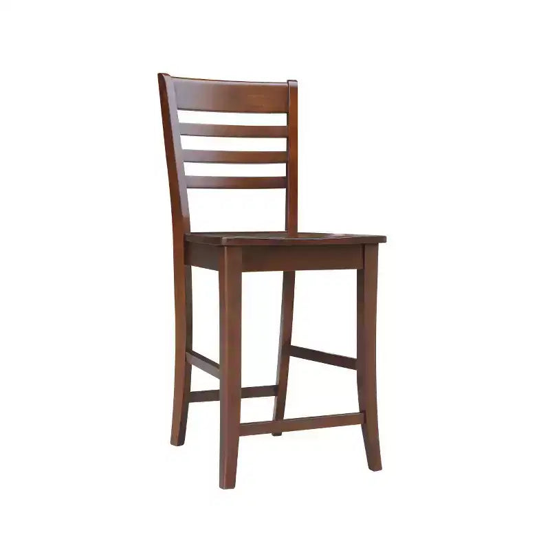 International Concepts Tabouret de bar à hauteur de comptoir 24 po Roma en bois massif, expresso
