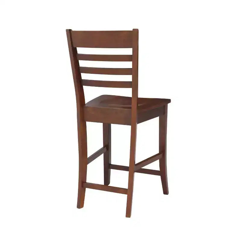 International Concepts Tabouret de bar à hauteur de comptoir 24 po Roma en bois massif, expresso