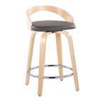 LumiSource Lot de 2 tabourets de bar pivotants Grotto de 24 po (hauteur de comptoir)