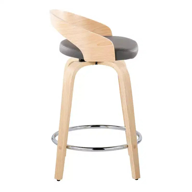 LumiSource Lot de 2 tabourets de bar pivotants Grotto de 24 po (hauteur de comptoir)
