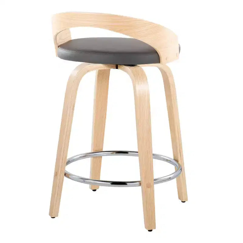 LumiSource Lot de 2 tabourets de bar pivotants Grotto de 24 po (hauteur de comptoir)