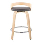 LumiSource Lot de 2 tabourets de bar pivotants Grotto de 24 po (hauteur de comptoir)