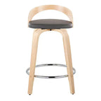 LumiSource Lot de 2 tabourets de bar pivotants Grotto de 24 po (hauteur de comptoir)