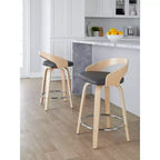 LumiSource Lot de 2 tabourets de bar pivotants Grotto de 24 po (hauteur de comptoir)
