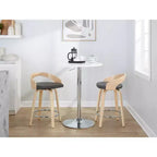 LumiSource Lot de 2 tabourets de bar pivotants Grotto de 24 po (hauteur de comptoir)