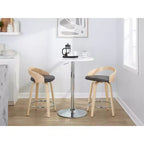 LumiSource Lot de 2 tabourets de bar pivotants Grotto de 24 po (hauteur de comptoir)
