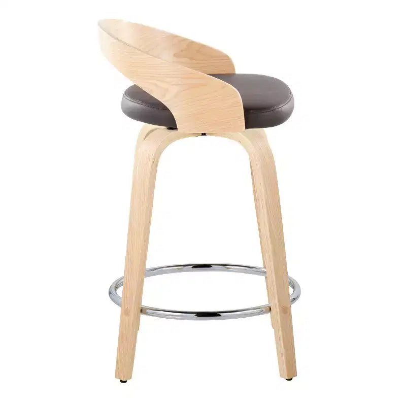 LumiSource Lot de 2 tabourets de bar pivotants Grotto de 24 po (hauteur de comptoir)