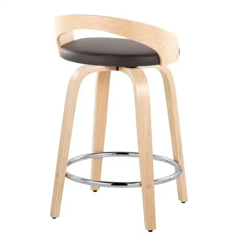 LumiSource Lot de 2 tabourets de bar pivotants Grotto de 24 po (hauteur de comptoir)