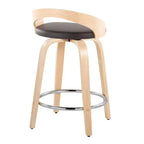 LumiSource Lot de 2 tabourets de bar pivotants Grotto de 24 po (hauteur de comptoir)