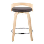 LumiSource Lot de 2 tabourets de bar pivotants Grotto de 24 po (hauteur de comptoir)