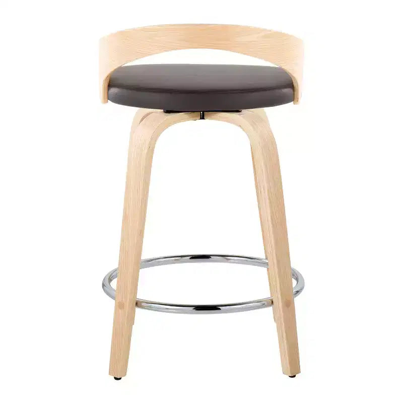LumiSource Lot de 2 tabourets de bar pivotants Grotto de 24 po (hauteur de comptoir)