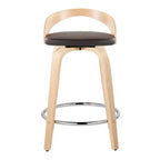 LumiSource Lot de 2 tabourets de bar pivotants Grotto de 24 po (hauteur de comptoir)