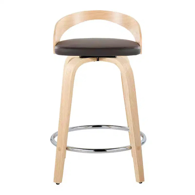 LumiSource Lot de 2 tabourets de bar pivotants Grotto de 24 po (hauteur de comptoir)