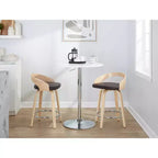 LumiSource Lot de 2 tabourets de bar pivotants Grotto de 24 po (hauteur de comptoir)