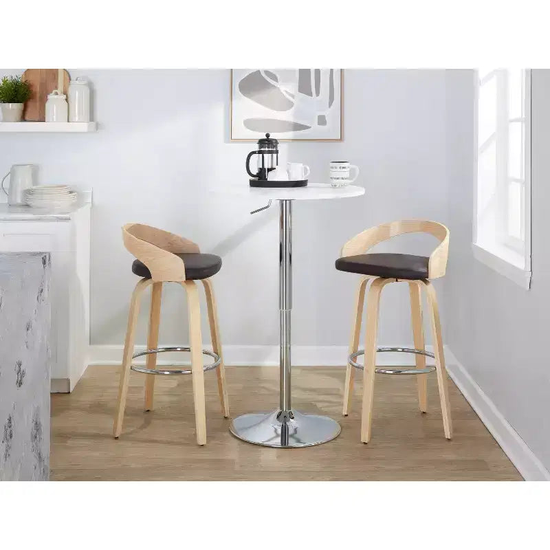 Lot de 2 tabourets de bar pivotants Grotto 76 cm LumiSource