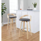Lot de 2 tabourets de bar pivotants Grotto 76 cm LumiSource