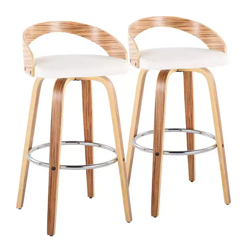 Lot de 2 tabourets de bar pivotants Grotto 76 cm LumiSource