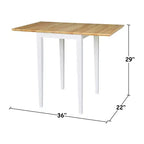 Table de salle à manger International Concepts Small Dual Drop Leaf avec 2 chaises San Remo Splat