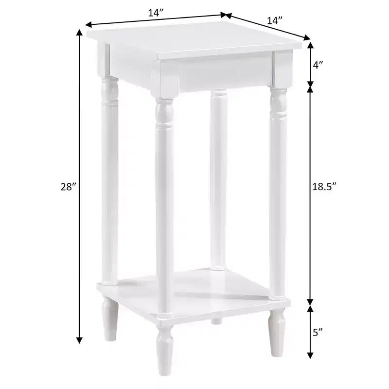 Table d'appoint Kim Breighton Home avec étagère, style campagne française