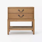 Table de chevet traditionnelle Elmira avec tiroirs de rangement Marron - Threshold designed with Studio McGee