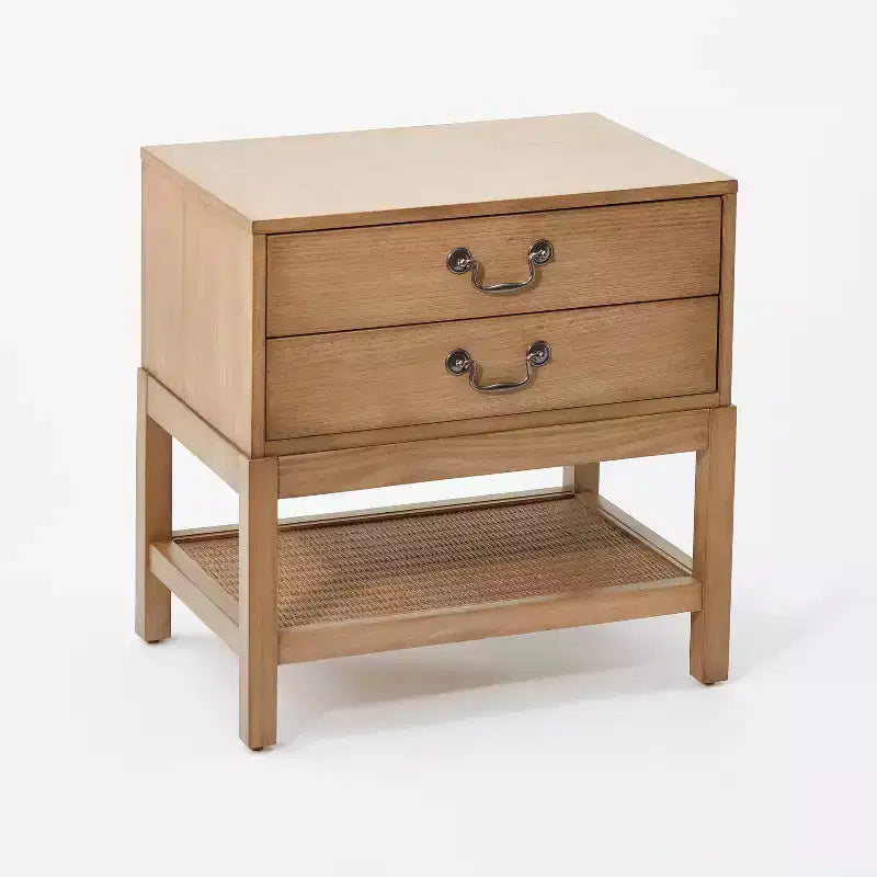 Table de chevet traditionnelle Elmira avec tiroirs de rangement Marron - Threshold designed with Studio McGee