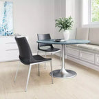 Lot de 2 chaises de salle à manger Geary - ZM Home : Rembourrées, cadre en acier