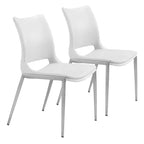 Lot de 2 chaises de salle à manger Geary - ZM Home : Rembourrées, cadre en acier