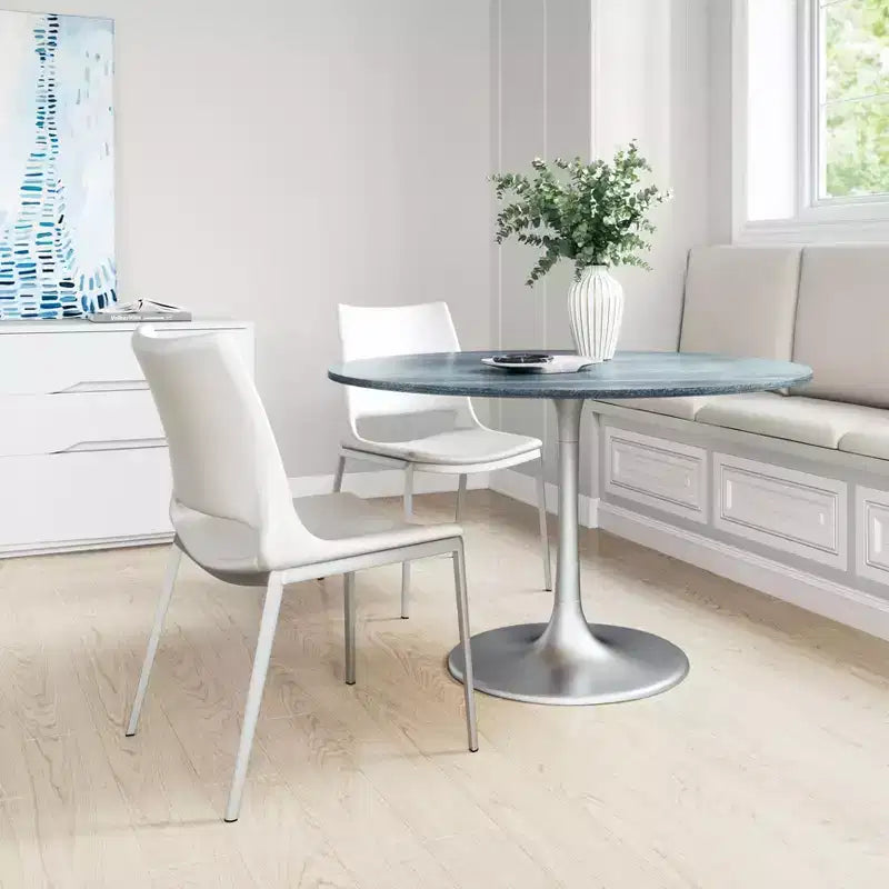 Lot de 2 chaises de salle à manger Geary - ZM Home : Rembourrées, cadre en acier