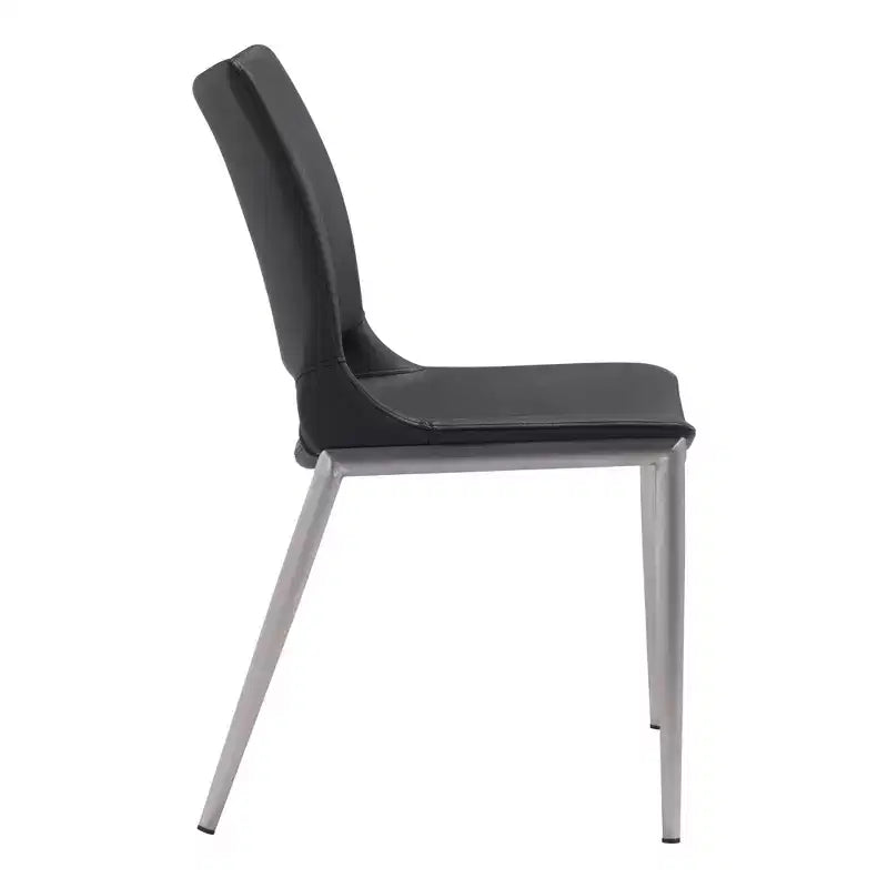 Lot de 2 chaises de salle à manger Geary - ZM Home : Rembourrées, cadre en acier