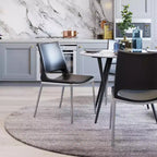 Lot de 2 chaises de salle à manger Geary - ZM Home : Rembourrées, cadre en acier