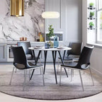 Lot de 2 chaises de salle à manger Geary - ZM Home : Rembourrées, cadre en acier