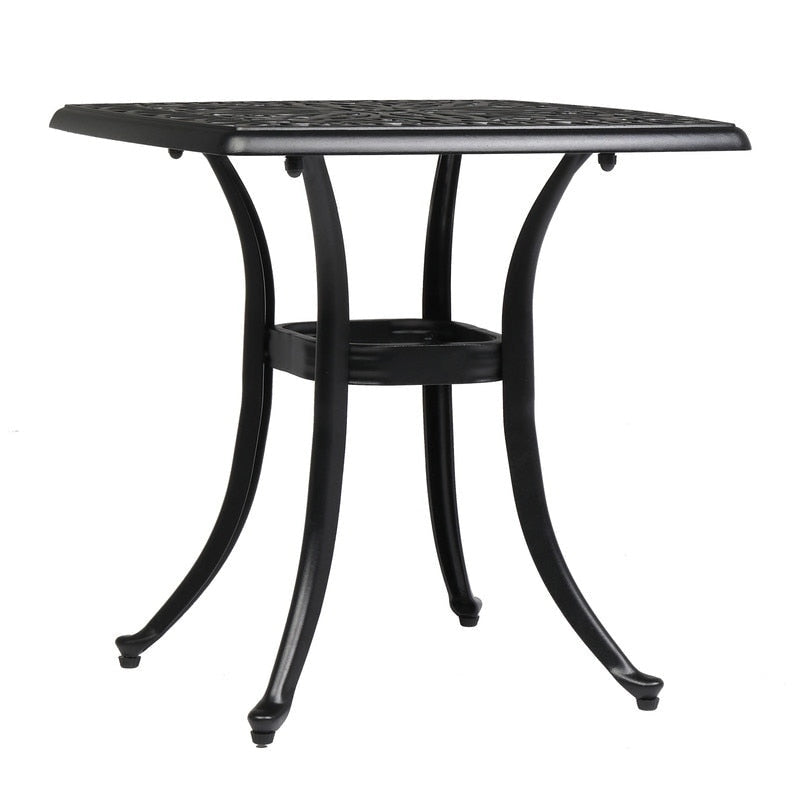 Patio 21 Table de salle à manger en fonte d'aluminium avec trou pour parasol