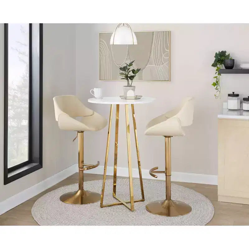 LumiSource Lot de 2 tabourets de bar réglables Fabrico en PU